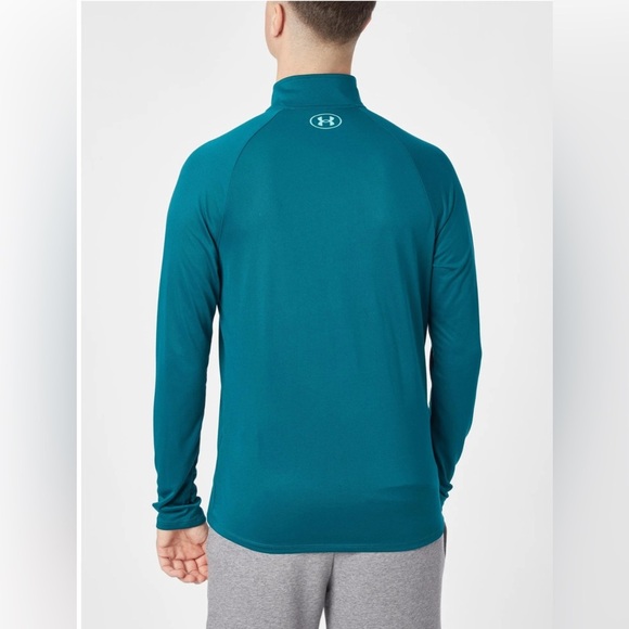 Under Armour Men's Spring Tech 1/4 Zip Long sleeve Teal NWT - Picture 3 of 6